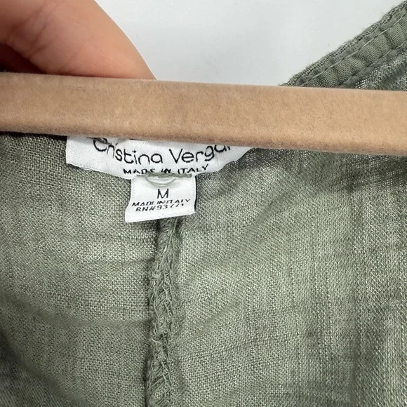 Chic Asymmetrical Olive Green Dress - Picture 3 of 5